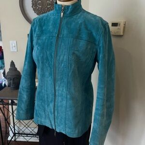 Chico's Turquoise Leather Jacket